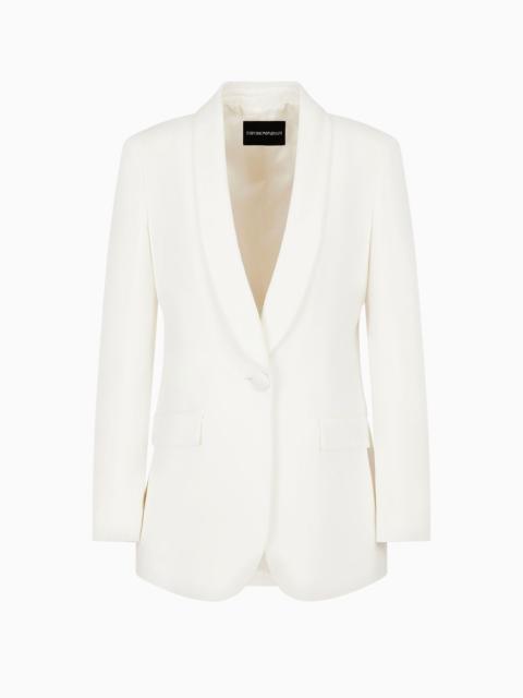 Envers-satin, shawl-collar jacket