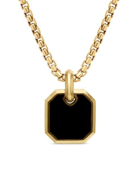 DAVID YURMAN Men's Octagonal Amulet in 18K Yellow Gold - Black Onyx