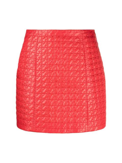quilted shell miniskirt