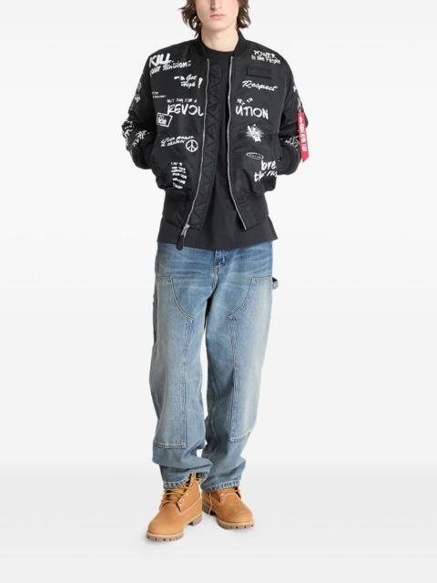 ALPHA INDUSTRIES MA-1 Peace bomber jacket