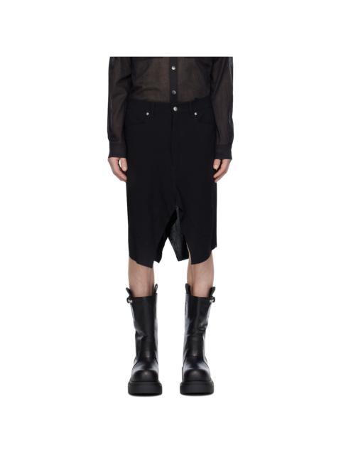 Rick Owens Black Hollywood Slivered Skirt