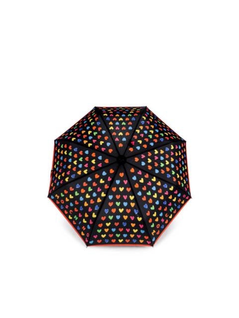 Moschino heart-print folding umbrella