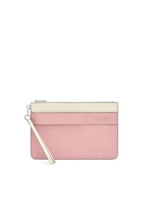 TOUS Powder pink Clutch bag TOUS Audree Saffiano