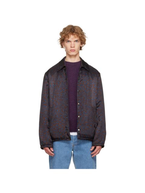 Dries Van Noten Brown & Blue Printed Jacket