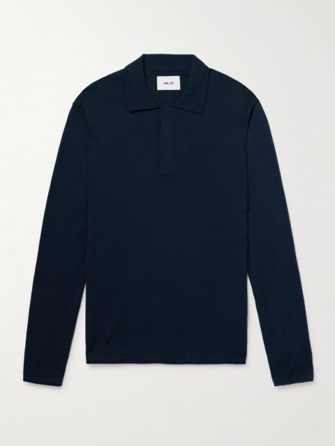 NN07 Sammy 60047 Cotton and Silk-Blend Polo Shirt