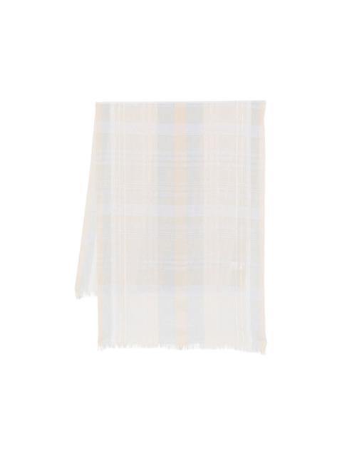 PESERICO plaid fringed scarf