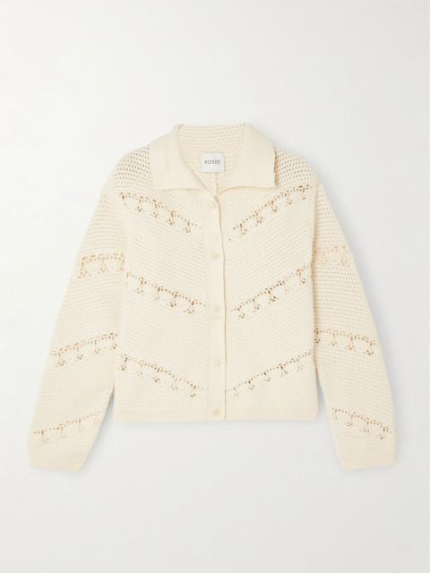 POSSE Dylan crocheted cardigan Cream