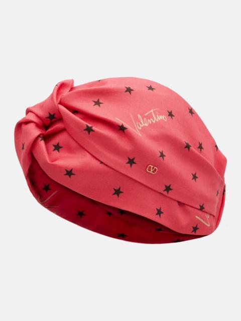 Valentino Printed silk twill headband
