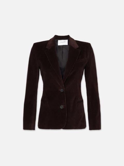 The Corduroy Femme Blazer in Espresso