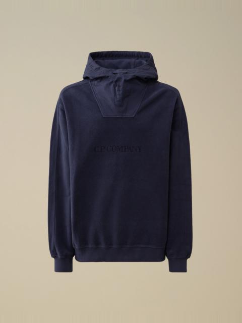 Reverse Brushed & Emerized Diagonal Fleece Mixed Hooded Sweatshirt