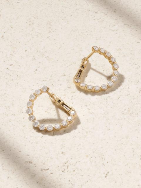 PERSÉE Circle 18-karat gold diamond earrings Gold