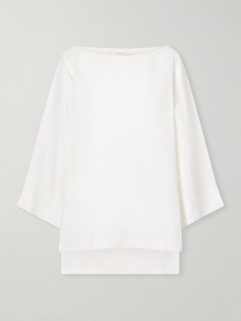 The Row Junia Oversized Linen Blouse