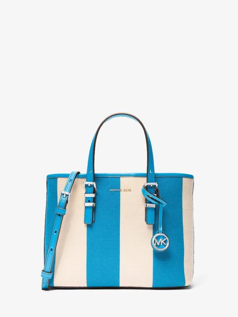 MICHAEL KORS Quinn Small Striped Canvas Convertible Crossbody Bag