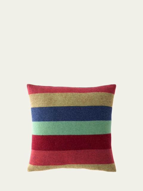 The Elder Statesman Block Super Duper Cashmere Decorative Pillow, 20" Square