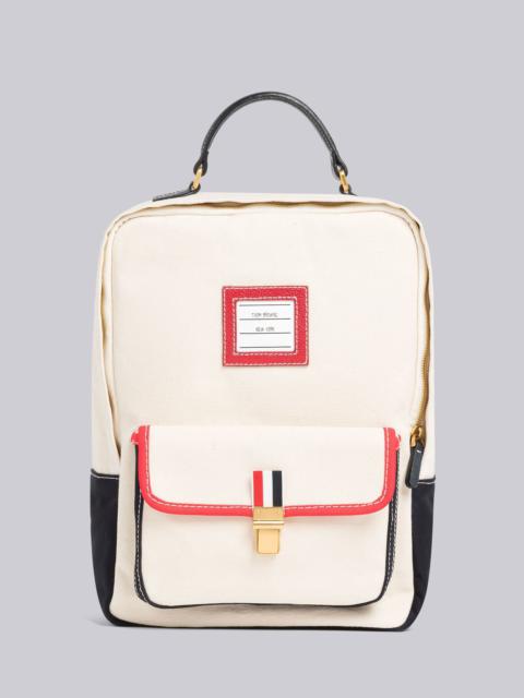 Thom Browne Canvas Front Pocket School Backpack