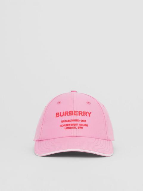 Burberry Horseferry Motif Cotton Twill Baseball Cap