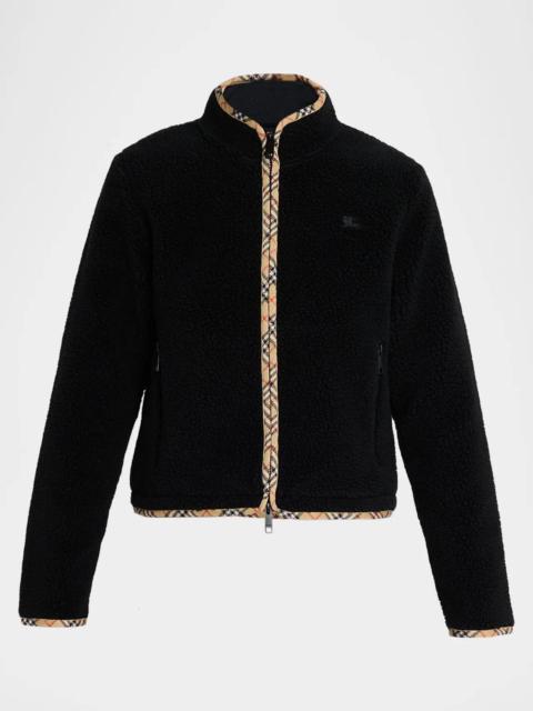 Burberry Felicia Wool-Cashmere Fleece Jacket