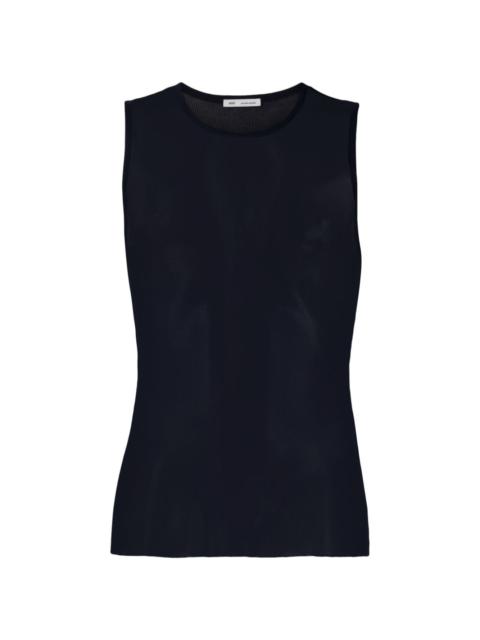 round-neck sleeveless top