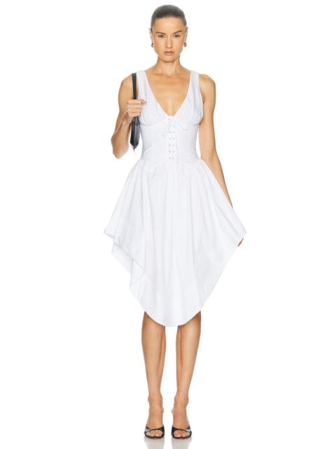 Fleur du Mal Bustier Poplin Lacing Dress
