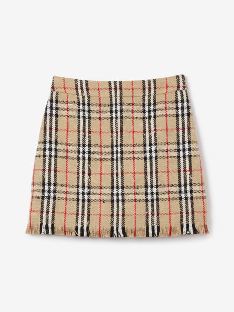 Vintage Check Bouclé Mini Skirt