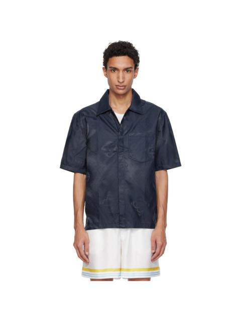 CASABLANCA Navy Monogram SS Shirt