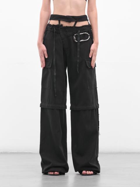 OTTOLINGER Black Deconstructed Cargo Pants