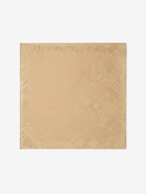 Burberry Floral Crest Silk Scarf