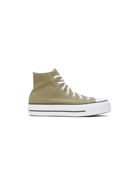 Khaki Chuck Taylor All Star Lift Platform Sneakers