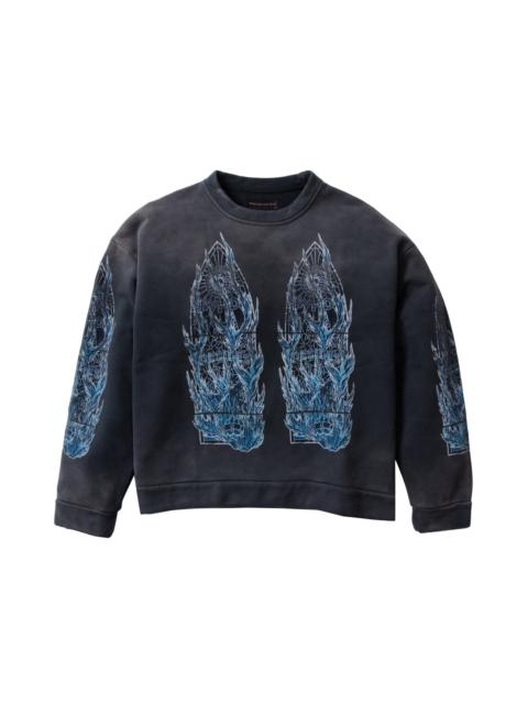 WHO DECIDES WAR FLAME GLASS PULLOVER