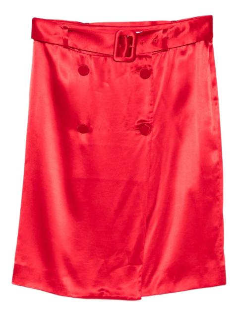 FERRAGAMO belted button-front midi skirt