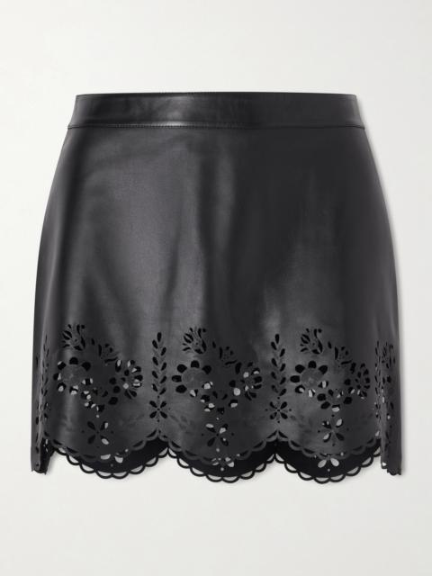 Isabel Marant Natea Laser-cut Leather Mini Skirt