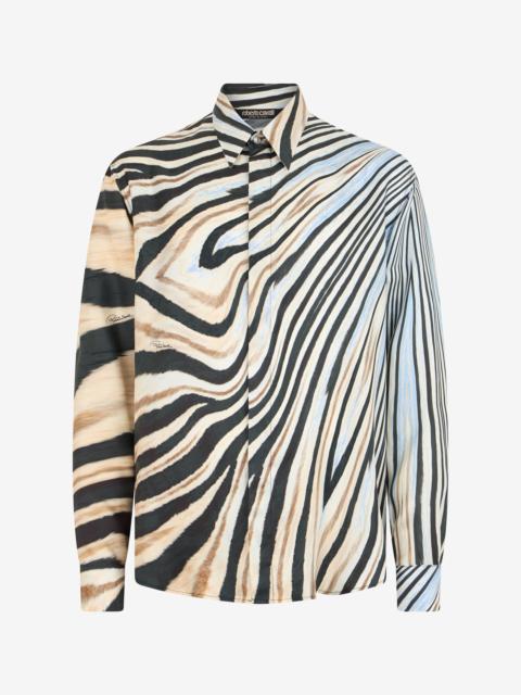 Roberto Cavalli Silk Shirt With Zebra Print