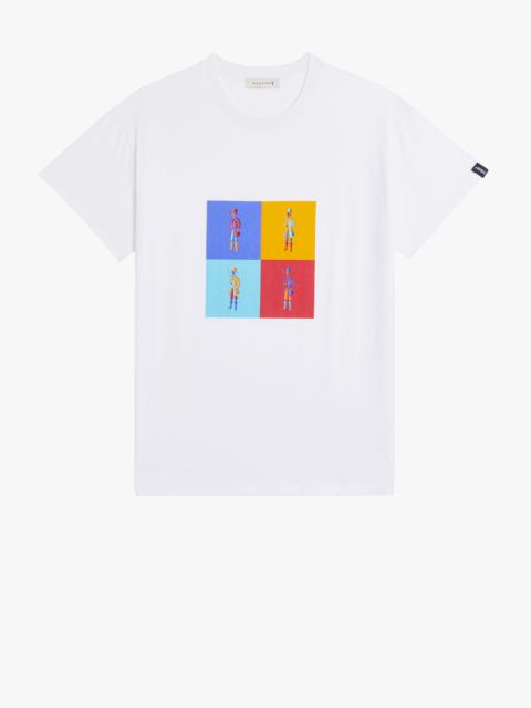 Mackintosh WHITE COTTON MONOGRAM DANDY T-SHIRT | GJM-221