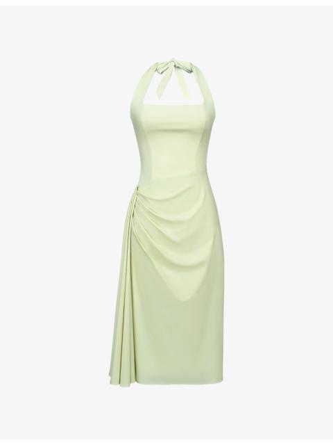 House of CB Tallulah Halterneck Cotton Midi Dress