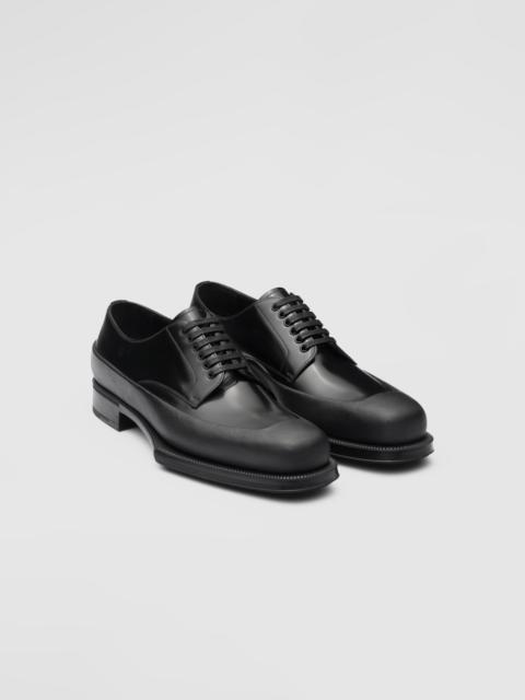 Brushed leather Derby shoes