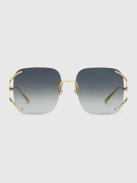 Square metal sunglasses