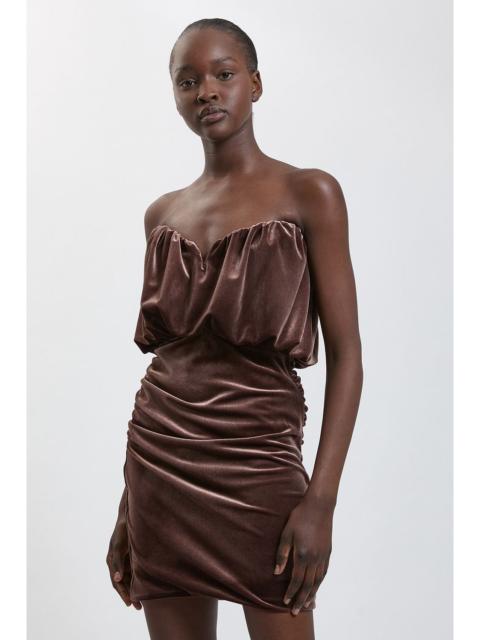 KAREN MILLEN Velvet Bodice Detail Mini Dress