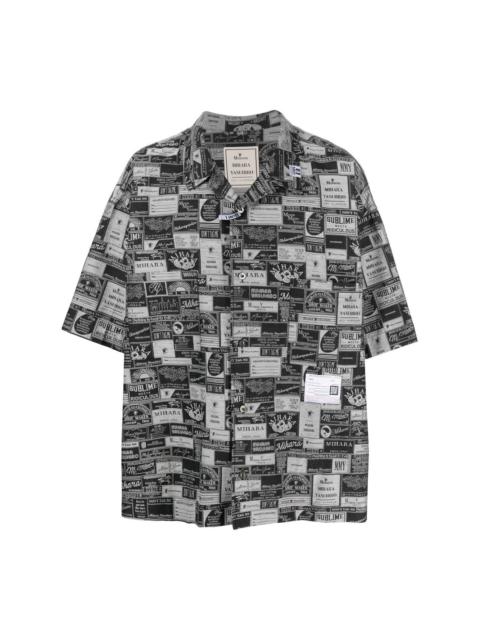 graphic-print short-sleeve shirt