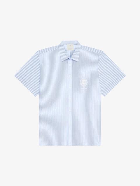 STRIPED GIVENCHY CREST SHIRT IN COTTON