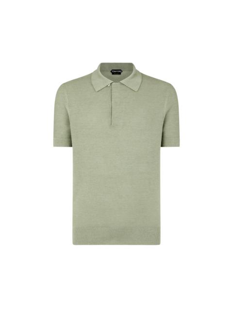 SILK COTTON TEXTURED POLO