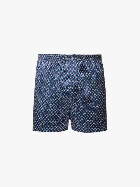 Brindisi geometric-print relaxed-fit silk boxers