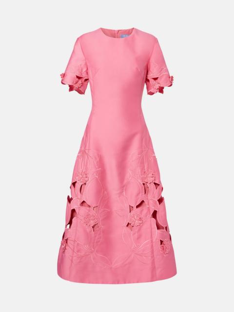 LEO LIN Caroline laser-cut midi dress