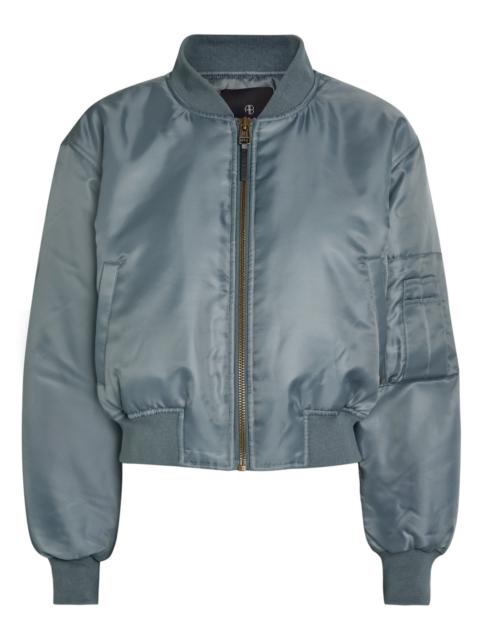 ANINE BING Anine Bing Leon Padded Satin-twill Cropped Bomber Jacket