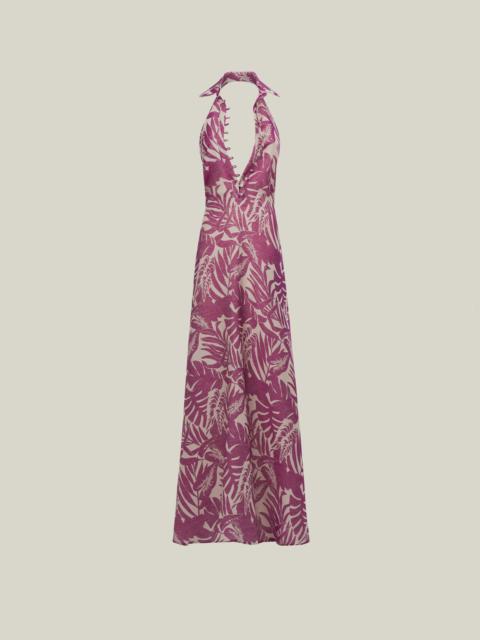 Taller Marmo Barbara Tropical Dress in Plum