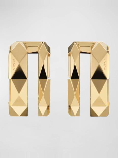 GUCCI Link to Love Huggie Earrings in 18k Yellow Gold