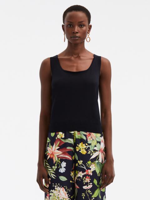 Oscar de la Renta SCOOP NECK TANK