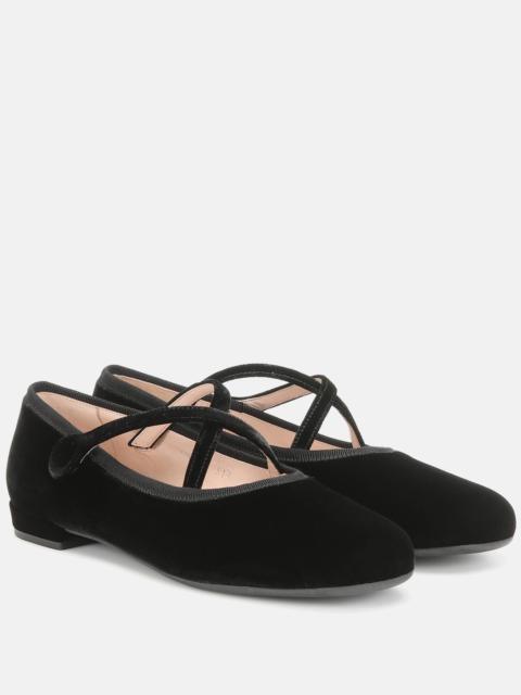 Miu Miu Velvet ballet flats