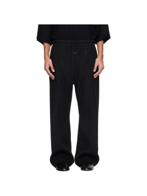 Fear of God Black Wool Cashmere Drawstring 70's Trousers