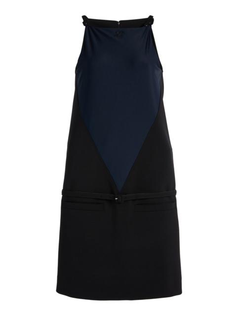 courrèges V-Line Jersey Mini Dress black