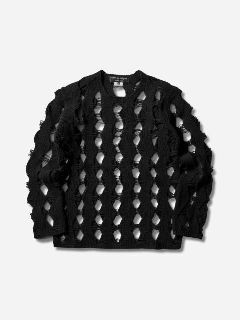 Comme des Garçons Homme Plus Men's Cut-Out Sweater Black